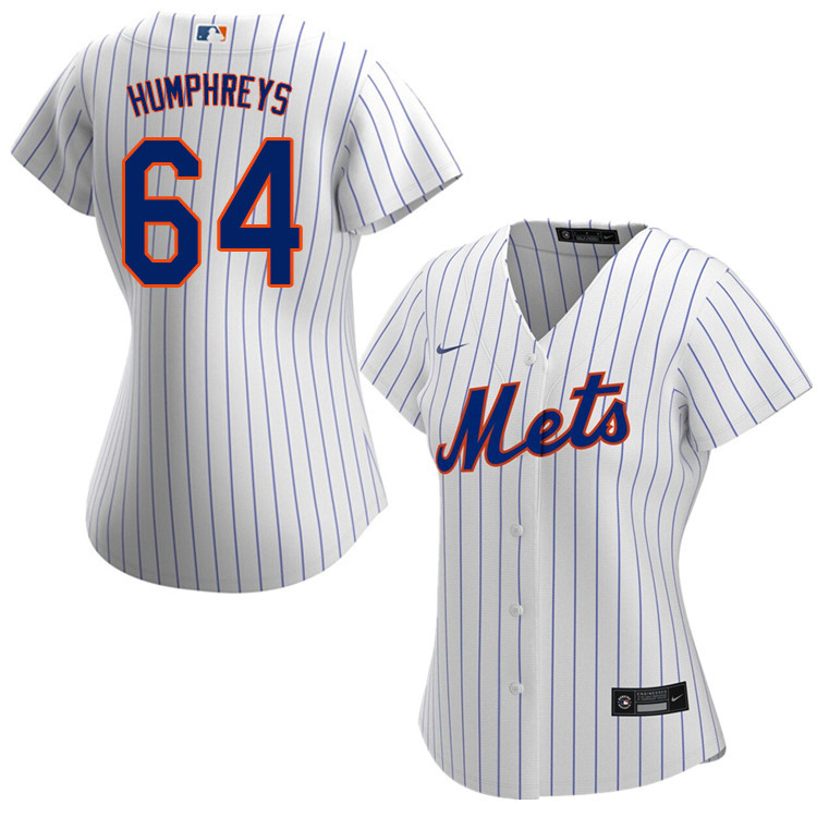 Nike Women #64 Jordan Humphreys New York Mets Baseball Jerseys Sale-White